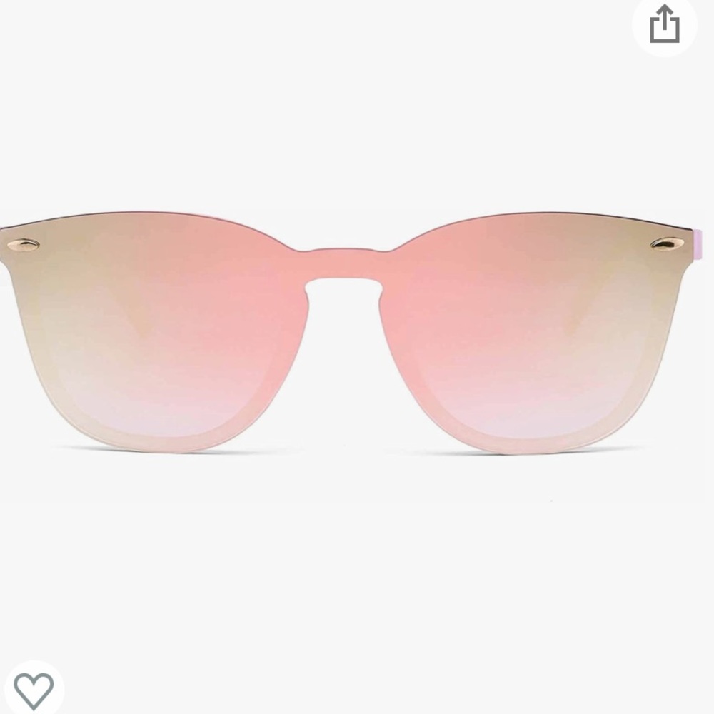 Rimless Pink Gradient Women's Sunglasses